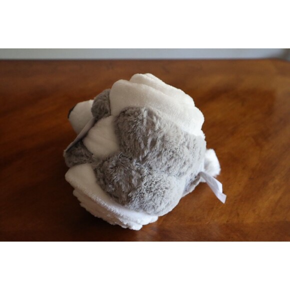 NEW Carters Plush Stuffed Animal Puppy Husky Dog w/ Security Blanket Lovey 26x30 - Picture 6 of 11